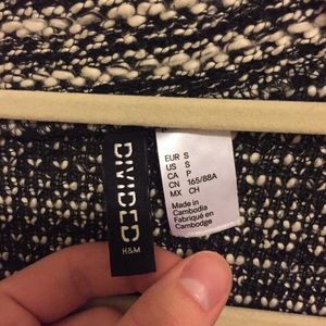 H&M Jackets & Coats - Black and Cream Knit Biker Jacket/Blazer H&M Jackets & Coats - Black and Cream Knit Biker Jacket/Blazer